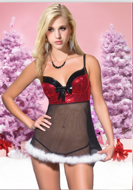 FC136 Sweet Naughty Black SleepWear Babydoll & Chemise